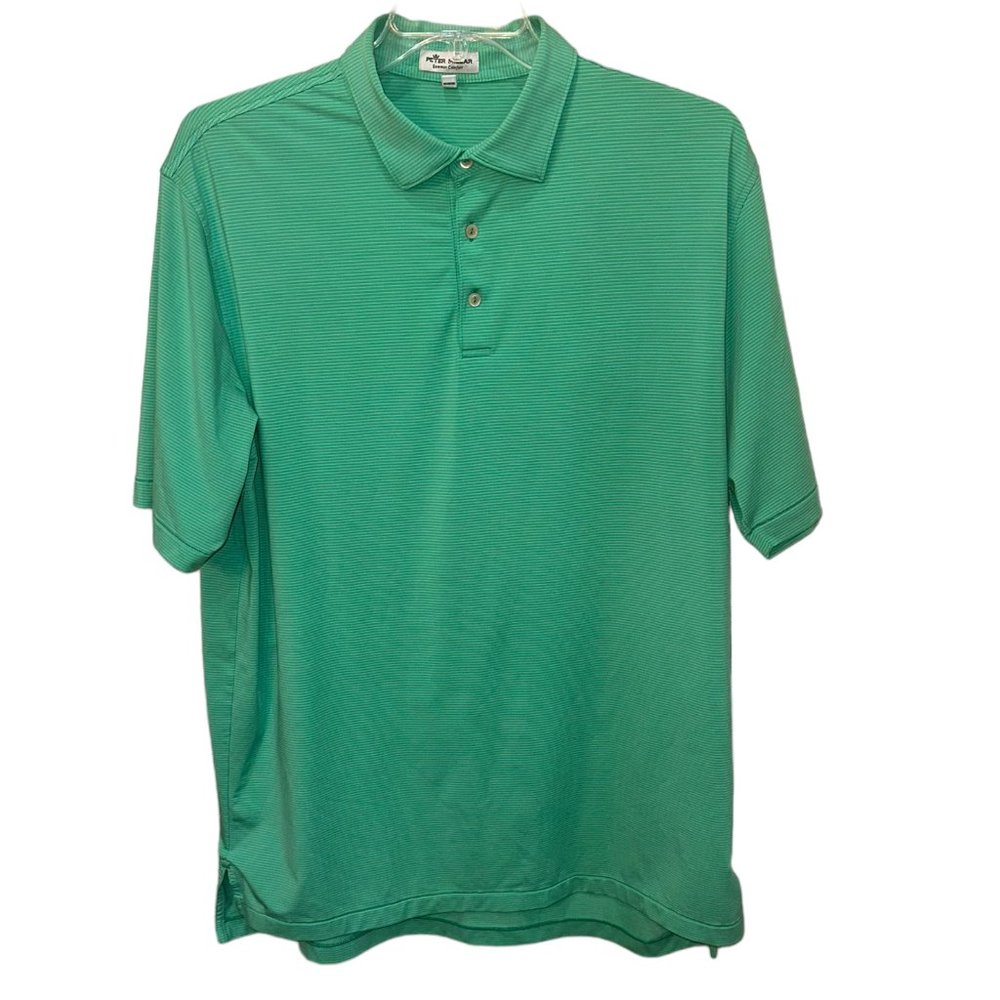 Men's Peter Millar Summer Comfort Green Polo‎ Shirt Size XL